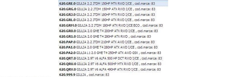 Illustration for article titled Possible Leaked Document Reportedly Shows The Alfa Romeo Giulia Engine Lineup